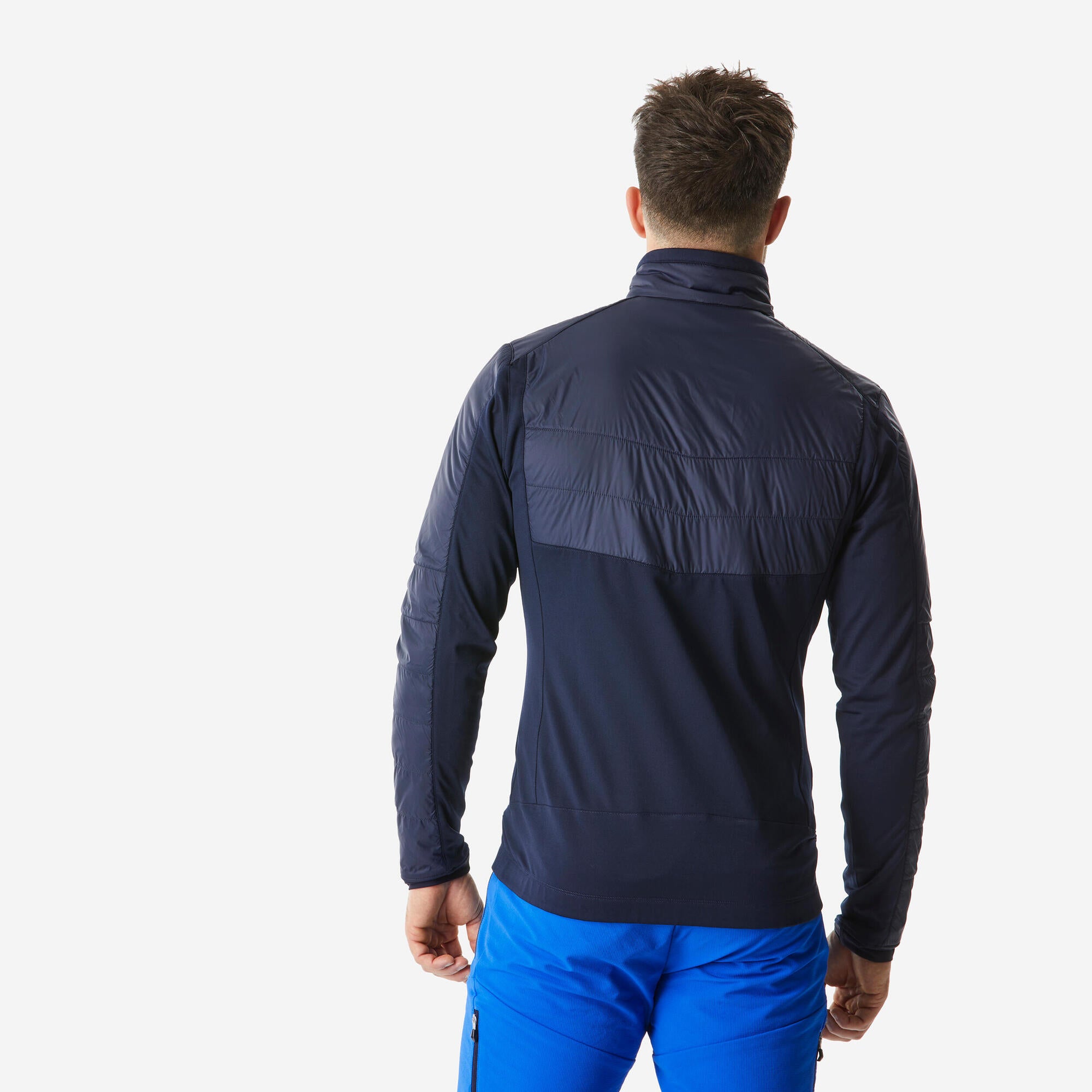 Quechua Men's SH900 Hybrid Fleece Hiking Jacket - Waterproof Windproof Outdoor Jacket for Camping, Trekking & Winter Adventures