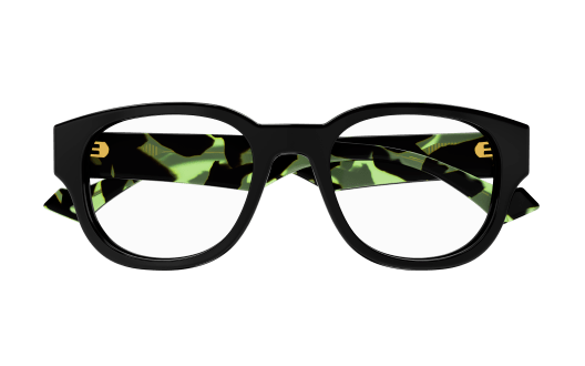 Gucci GG1429O 003 Black Havana Clear Round Men's Eyeglasses - Stylish Prescription Glasses for Men, UV Protection, Lightweight Frame - Perfect for Office, Driving & Everyday Wear