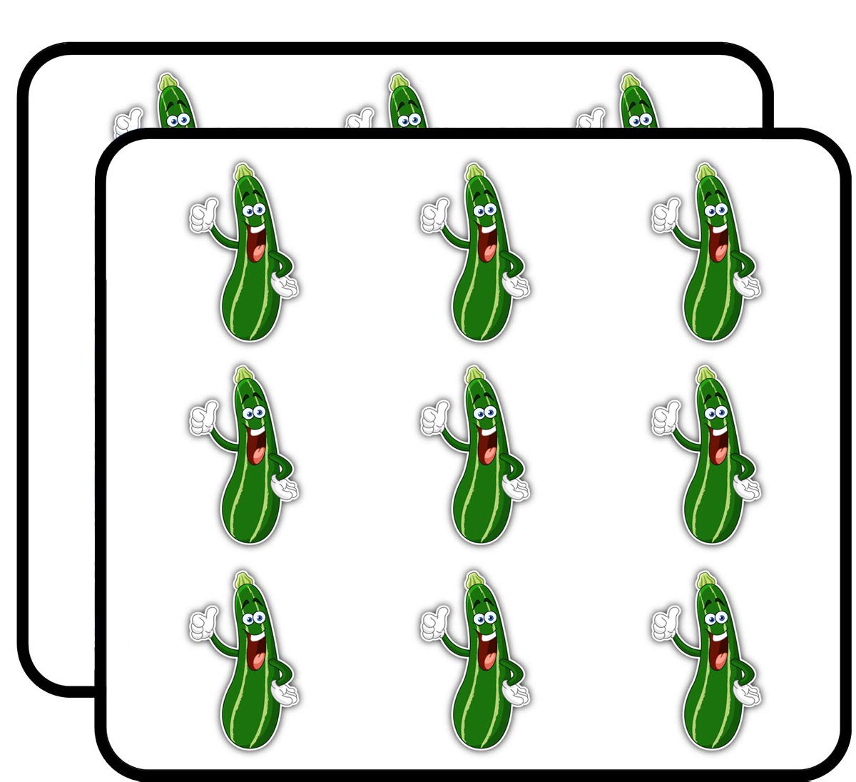 Funny Cartoon Zucchini Planner Stickers - 2 Inch 18 Pack for Scrapbooking, Bullet Journal & DIY Crafts - Perfect for Calendars, Planners, and Creative Projects