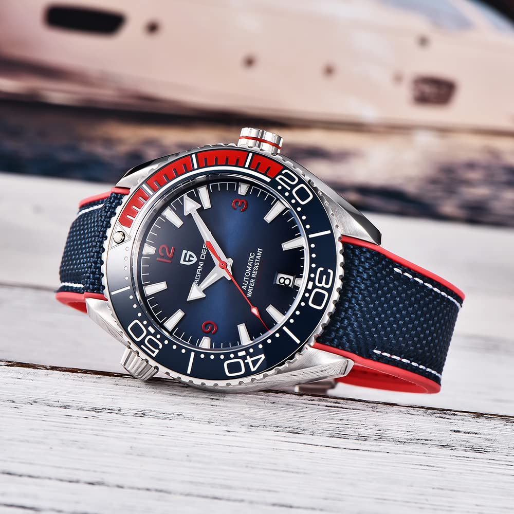 Pagani Design Men's Automatic Mechanical Sports Diving Watch with NH35 Movement - Waterproof Wristwatch for Men | Perfect for Swimming, Diving & Outdoor Adventures