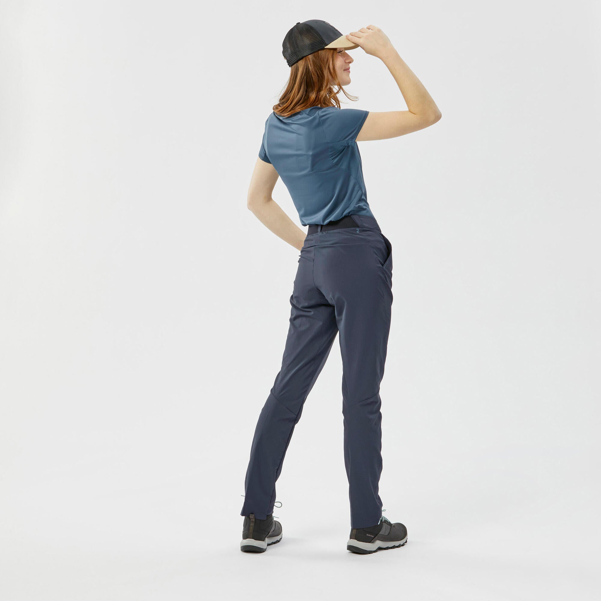 Quechua Women's Hiking Pants MH100 - Lightweight Quick-Dry Outdoor Trekking Trousers for Mountain Climbing & Trail Walking - Perfect for Hiking, Camping & Travel Adventures
