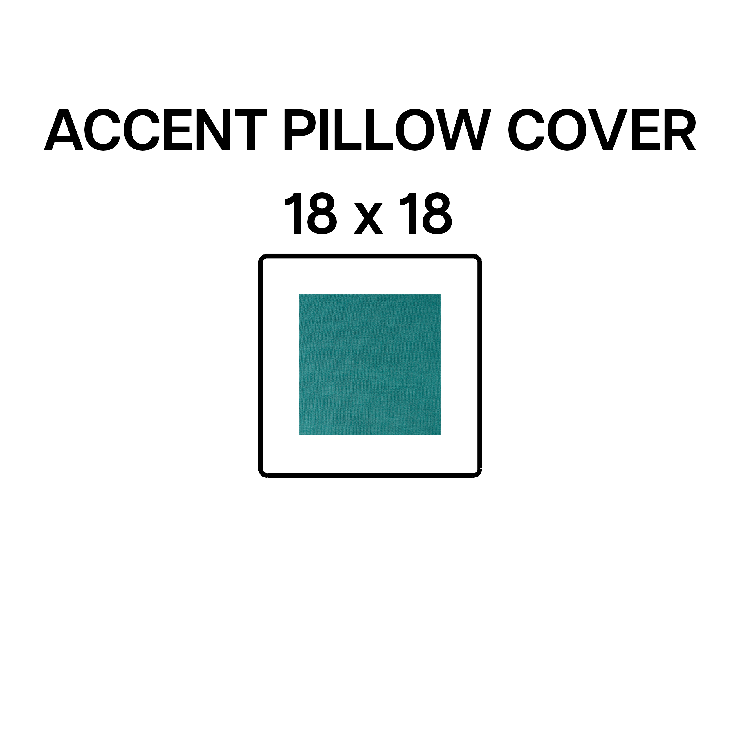18x18 Inch Teal Blue Decorative Accent Pillow Cover - Soft & Stylish Throw Pillow Case for Sofa, Bed, Couch - BP 641 39 Home Decor