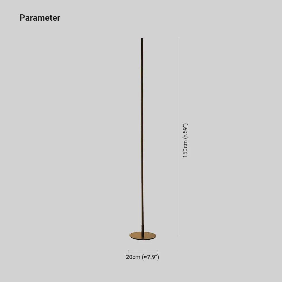 Slim Cylindrical Minimalist Floor Lamp - Modern LED Standing Light for Living Room, Bedroom & Office - Adjustable Brightness & Warm White Light - Perfect for Reading, Working & Relaxing