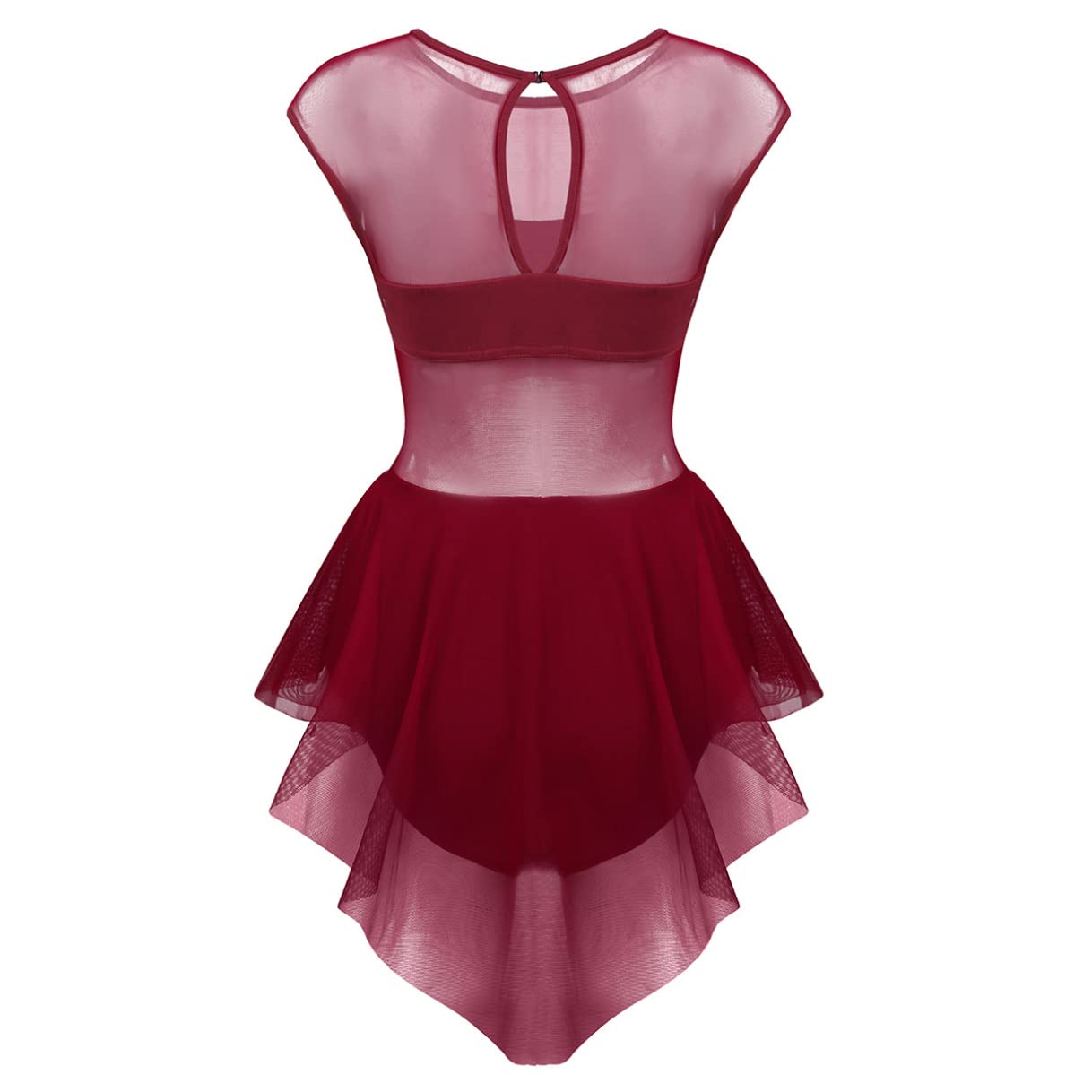 Women's Lyrical Ballet Leotard - Contemporary & Latin Dance Costume with Mesh Design for Ballet, Jazz, and Performance Wear