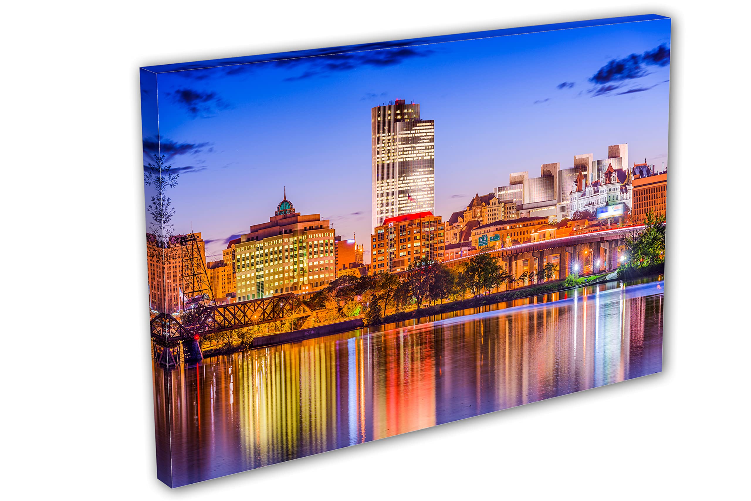 54x36 Albany New York USA Canvas Print Wall Art - Home Decor, Office Decor, Living Room & Bedroom Wall Decoration