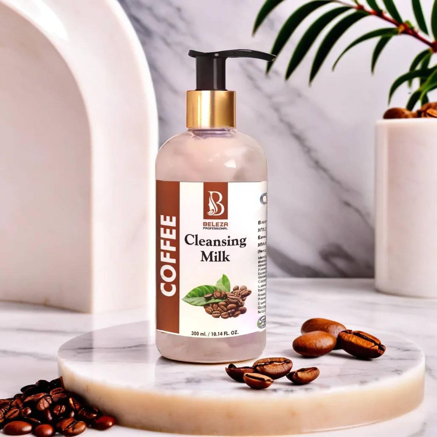 Professional Coffee Cleansing Milk for Face - 300ml Gentle Makeup Remover & Deep Pore Cleanser - Perfect for Daily Skincare & Post-Workout Refreshment