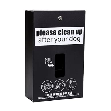 Standard Low Profile Dog Waste Station with ONEpul® Header Bag System - Square Can (Matte Black) | Durable Outdoor Pet Waste Disposal Solution for Parks, Backyards & Public Spaces