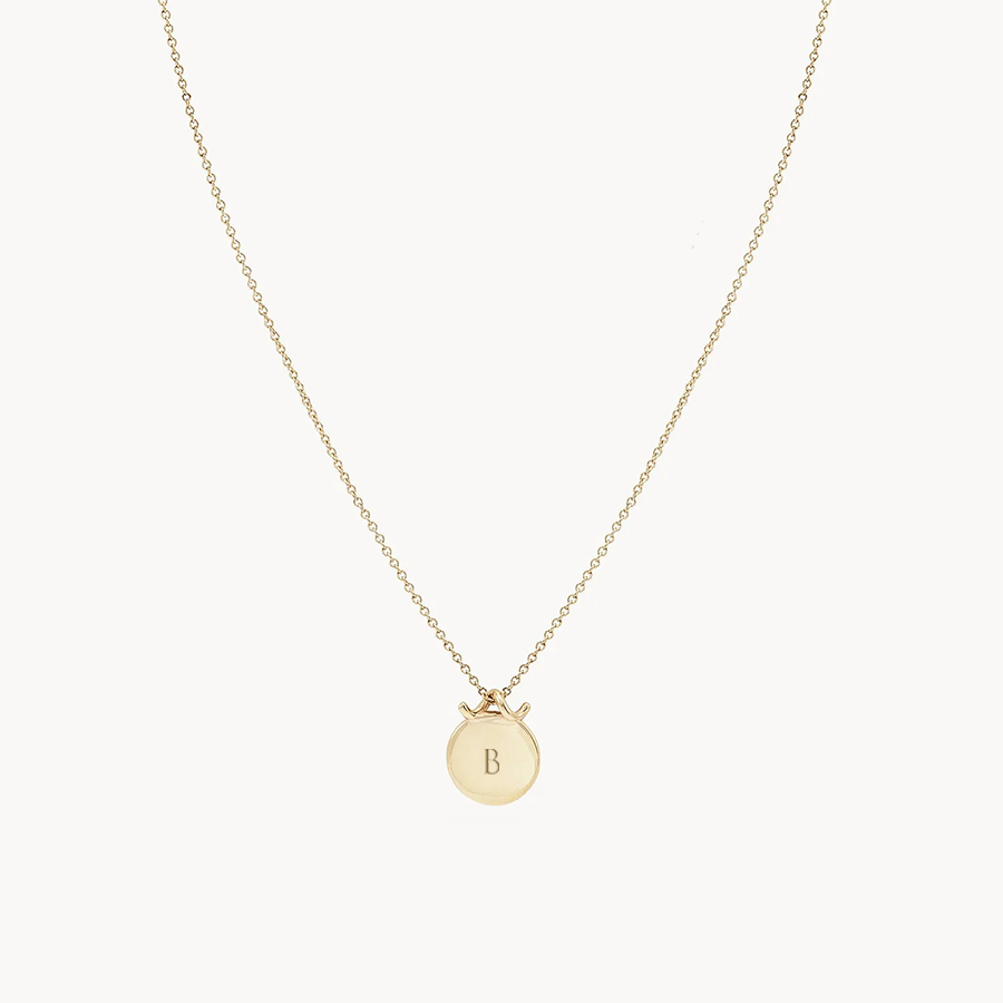 14K Yellow Gold Engravable Forest Necklace - Personalized Jewelry for Women, Nature-Inspired Gift for Her - Perfect for Anniversaries, Birthdays & Special Occasions