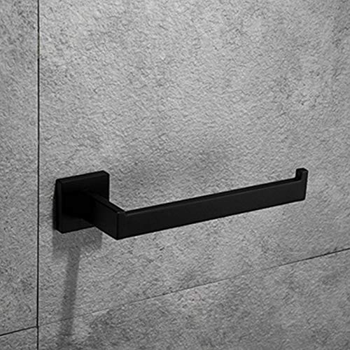 SSOSEG Stainless Steel Black Wall-Mounted Bathroom Towel Bar Holder - Perfect for Modern Bathrooms, Spas, and Guest Rooms