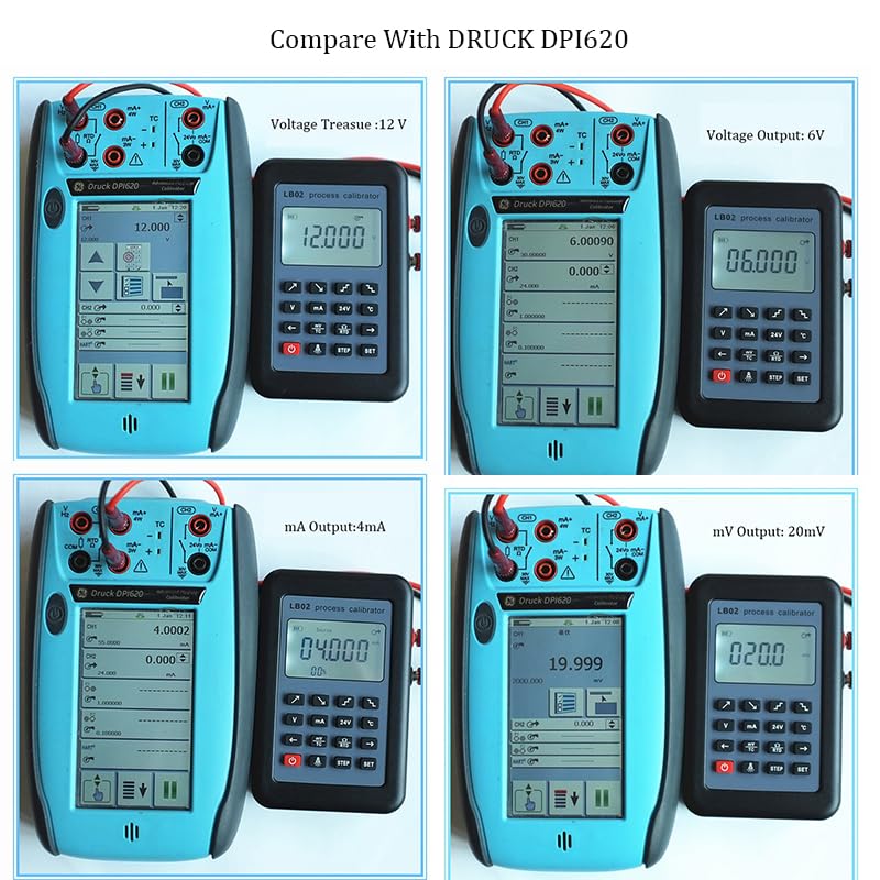 LB02A Advanced Process Calibrator with Color LCD - RTD PT100 Thermocouple, mV 0-10V, 4-20mA Signal Generator | Industrial Instrument Calibration for HVAC, Electrical Testing & Maintenance