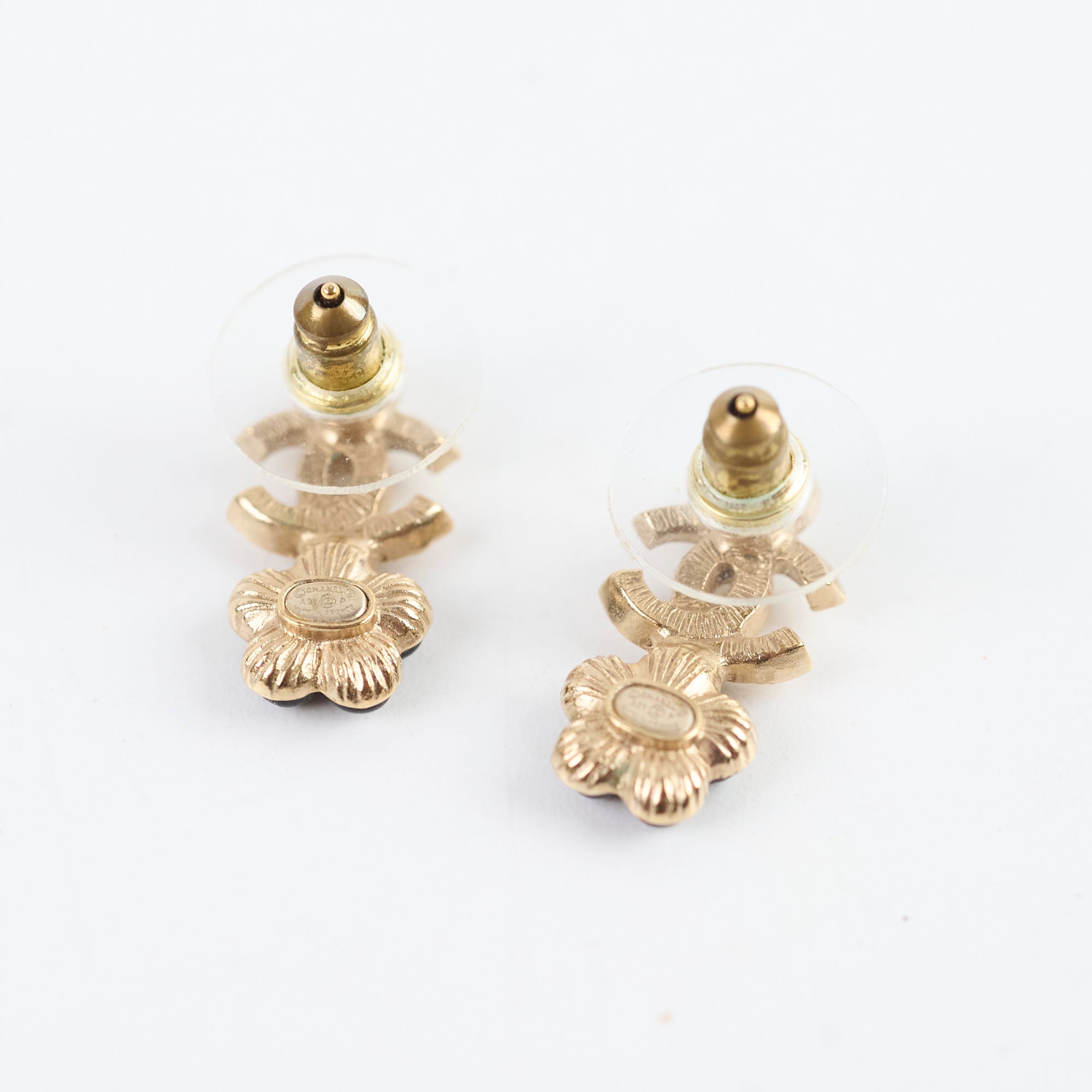 Chanel CC Flower Earrings - Fashion Jewelry for Women | Elegant Costume Earrings for Parties, Weddings & Special Occasions