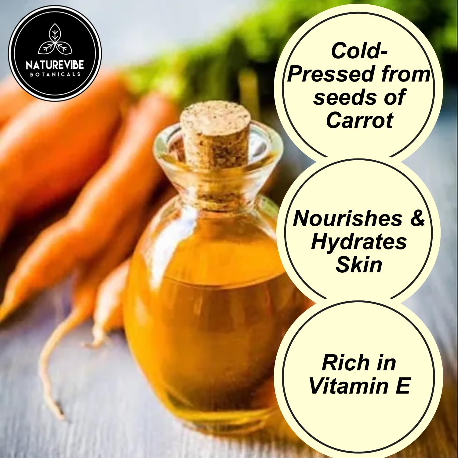 **Naturevibe Botanicals Organic Grapeseed Oil & Carrot Oil Combo - 32oz Each | Cold-Pressed, Unrefined for Hair, Skin & Massage | Perfect for DIY Beauty, Cooking & Aromatherapy**
