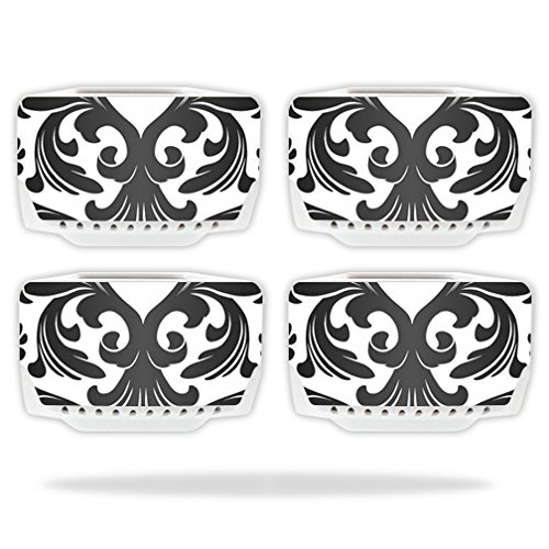 MightySkins Compatible with Blade Chroma Battery (4 Pack) - Black Damask Vinyl Wrap Cover Sticker Skins | Protective Decal for DJI Drones, RC Batteries & Electronic Devices
