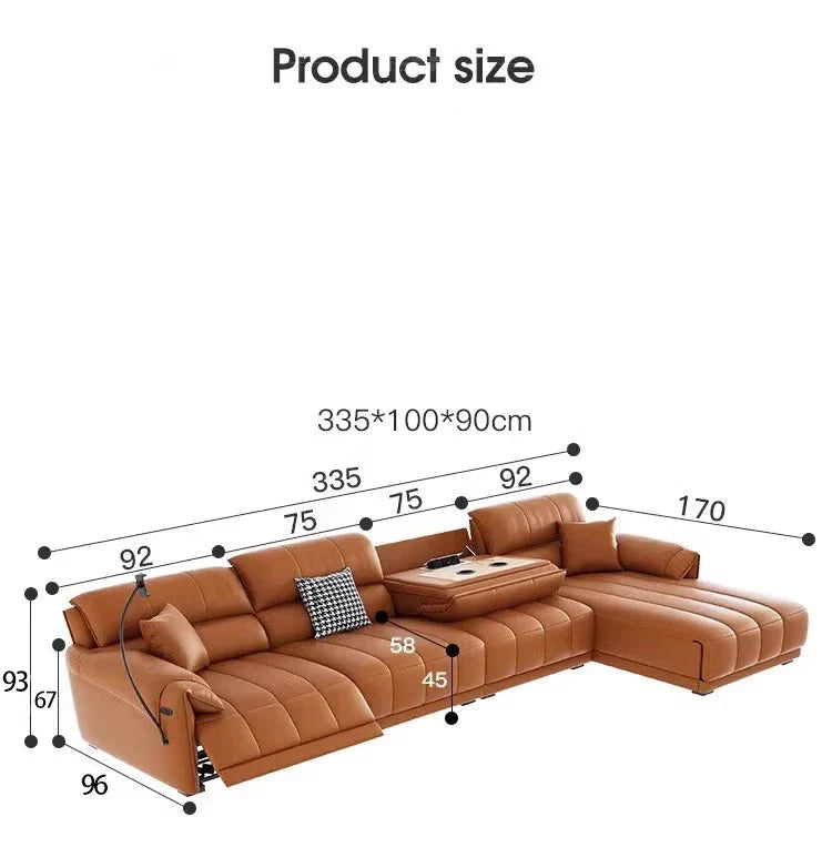 Italian Genuine Leather Recliner Loveseat Sofa - Premium Comfort & Luxury Living Room Furniture for Small Spaces, Home Theater & Cozy Reading Nook