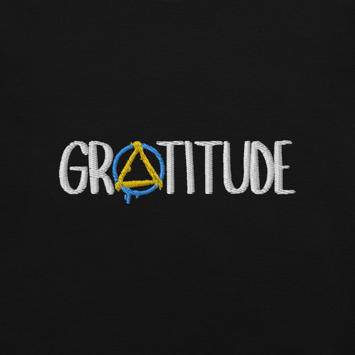 Gratitude Embroidered Heavyweight Unisex T-Shirt - Premium Cotton Crewneck Tee for Men & Women - Perfect for Casual Wear, Gifts, and Everyday Comfort