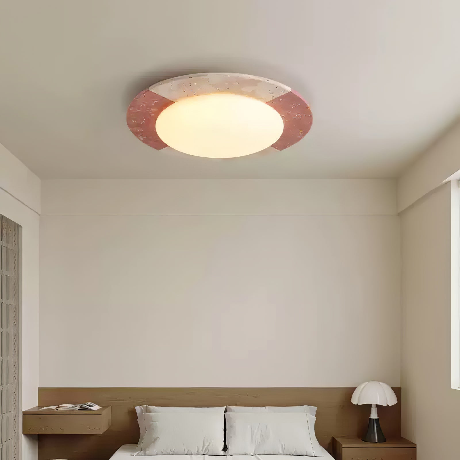 Celestial Travertine Ceiling Lamp - Modern Handcrafted Stone Pendant Light Fixture for Living Room, Bedroom, Dining Room & Kitchen Decor