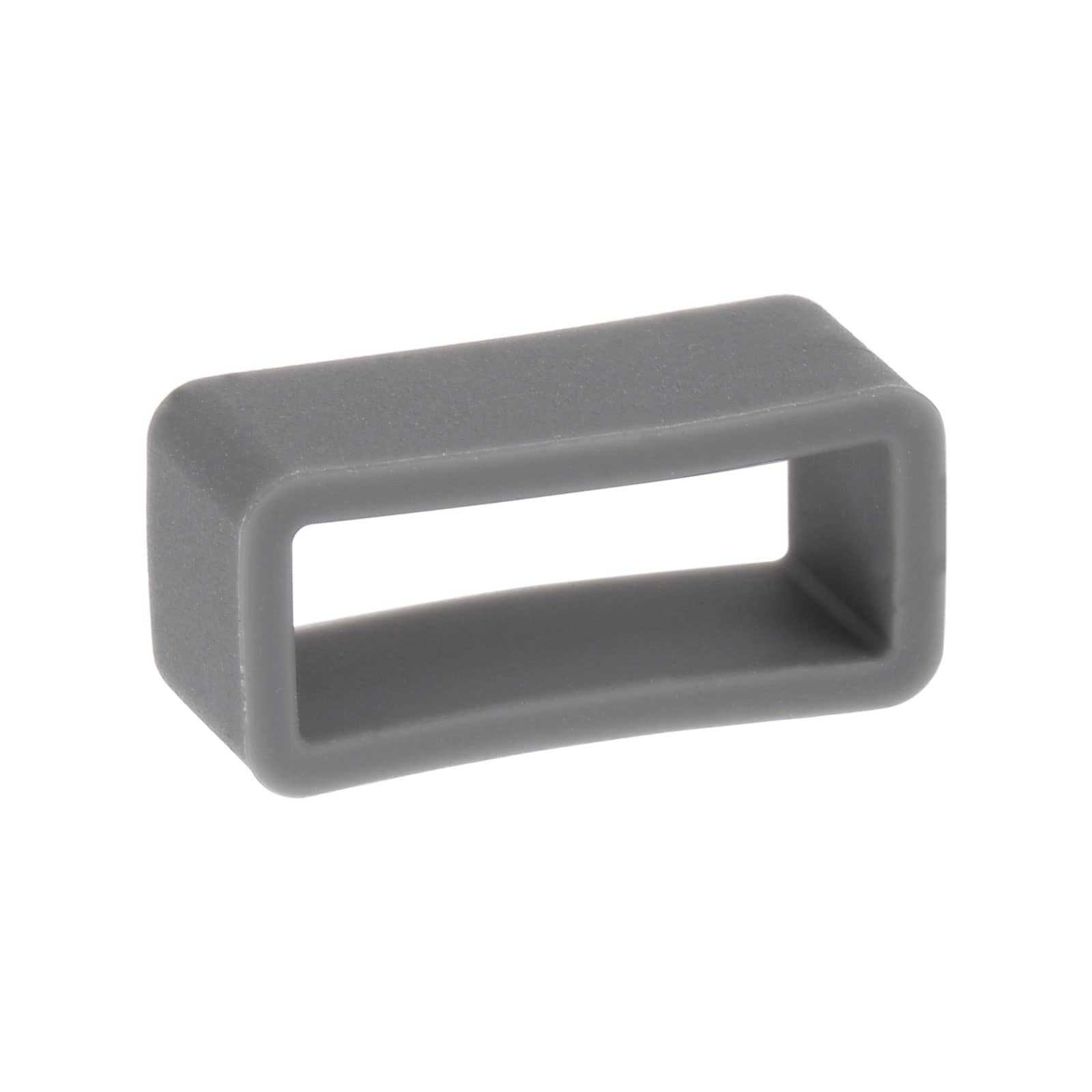 uxcell 16mm Width Watch Band Strap Loops - 4 Pcs Deep Gray Rubber Replacement Fastener Rings & Silicone Watch Holder Keeper for Secure Fit During Sports & Outdoor Activities