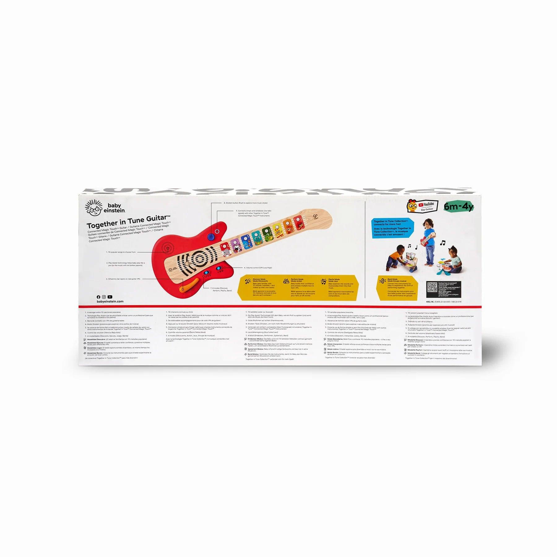 Hape & Baby Einstein Together in Tune Guitar™ - Interactive Musical Toy for Toddlers & Kids - Connected Magic Touch™ Technology - Perfect for Early Learning, Playtime & Music Development