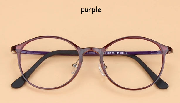 Brightzone Women's Full Rim Round Ultem Carbon Steel Eyeglasses 72055 - Lightweight & Durable Eyewear for Work, Reading & Fashion