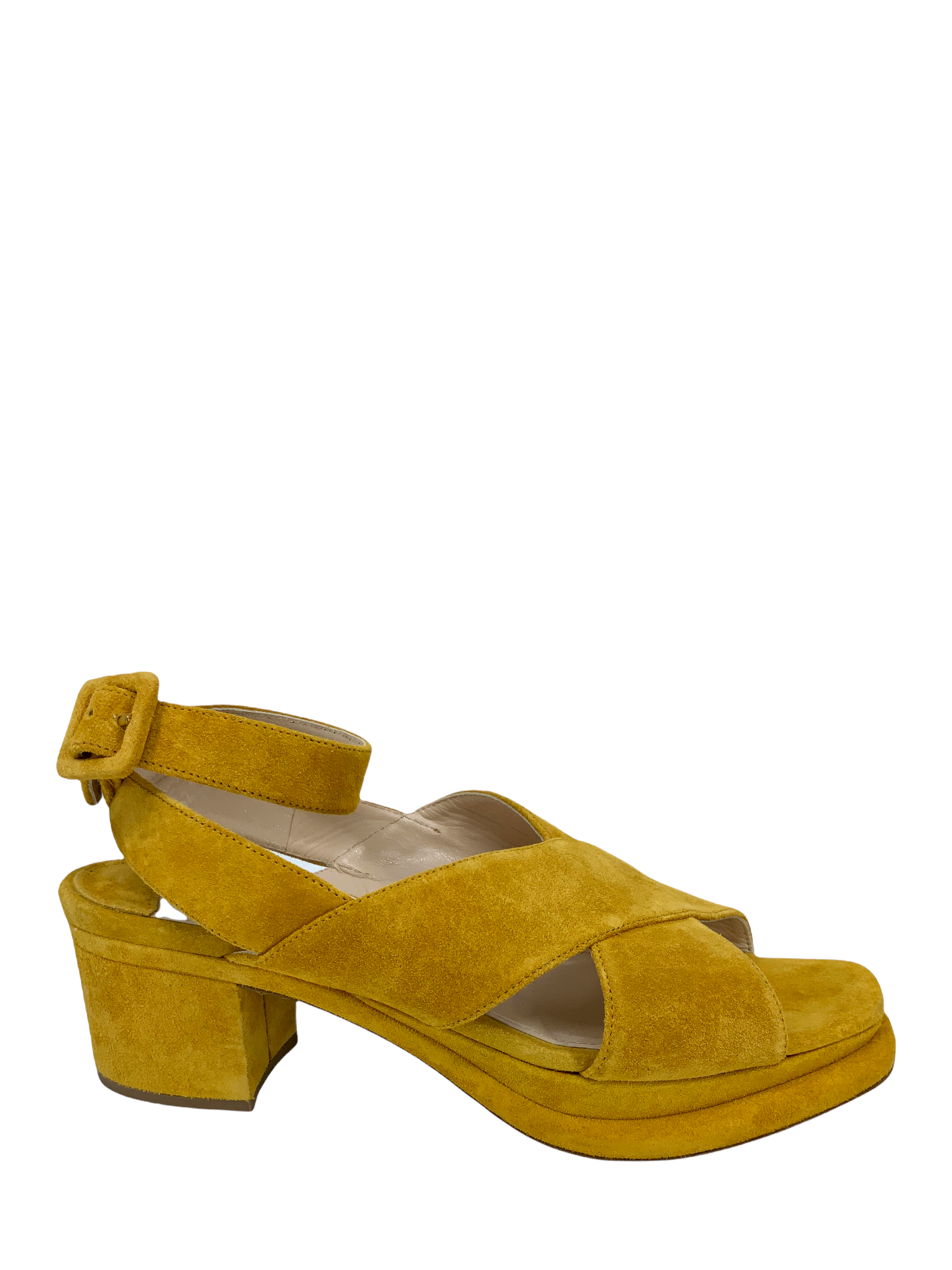 Prada Suede Strappy Platform Sandals Women's Size 7.5 | Luxury Designer High Heel Sandals for Summer Outfits & Special Occasions