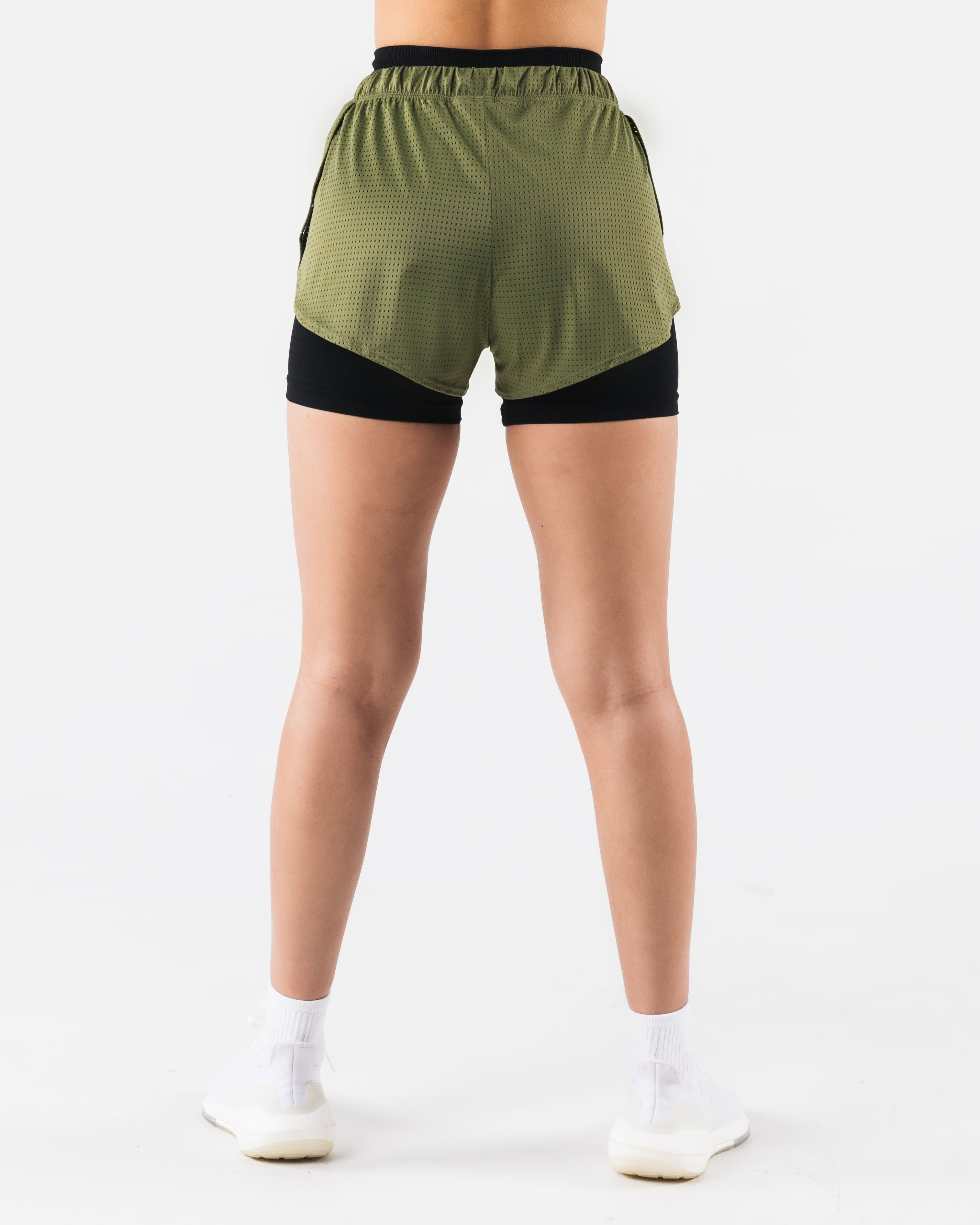 Stylish Margo Mesh Shorts in Agave Green - Perfect for Yoga, Running & Summer Outfits