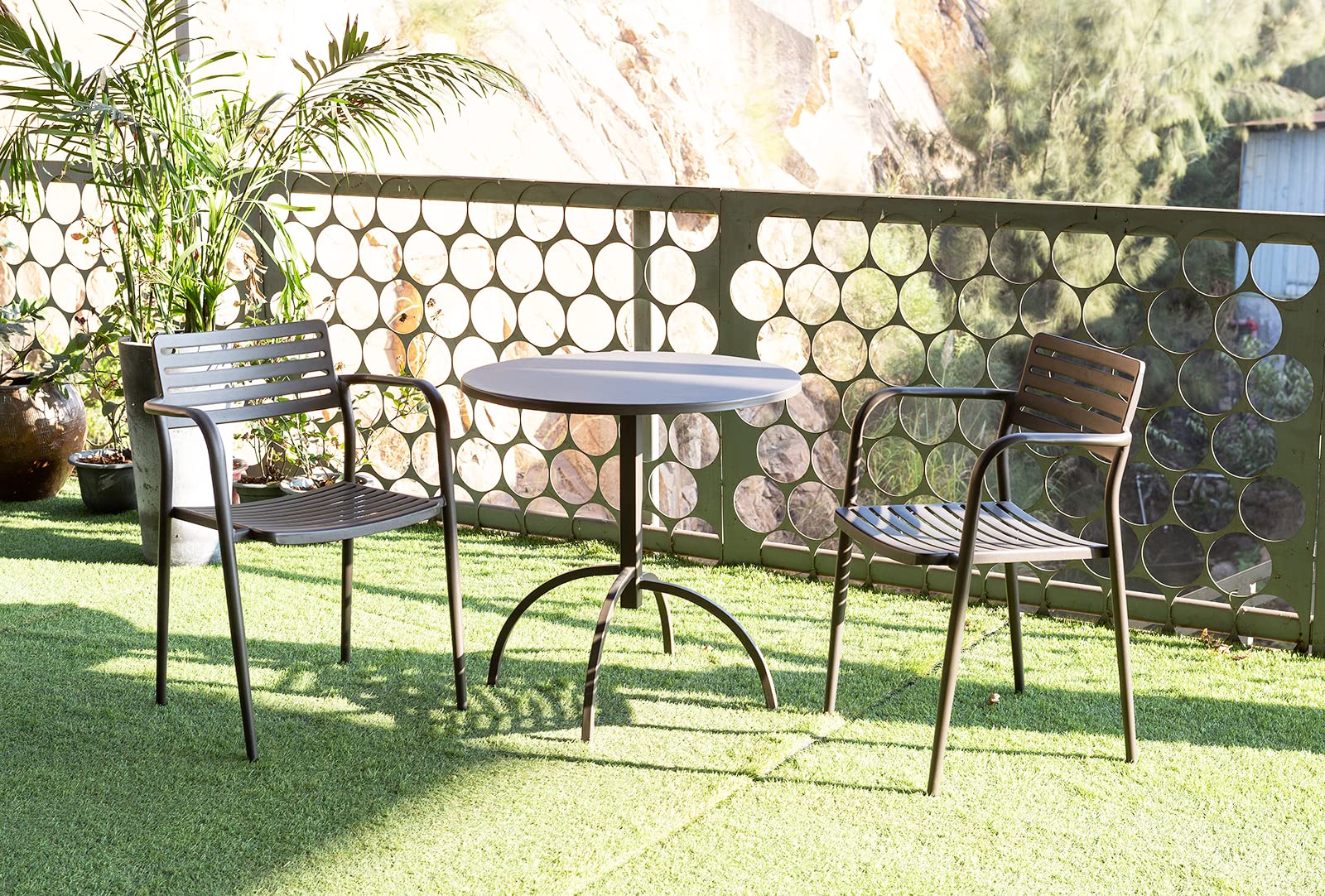 Patio Bistro Metal Dining Table - 23.6