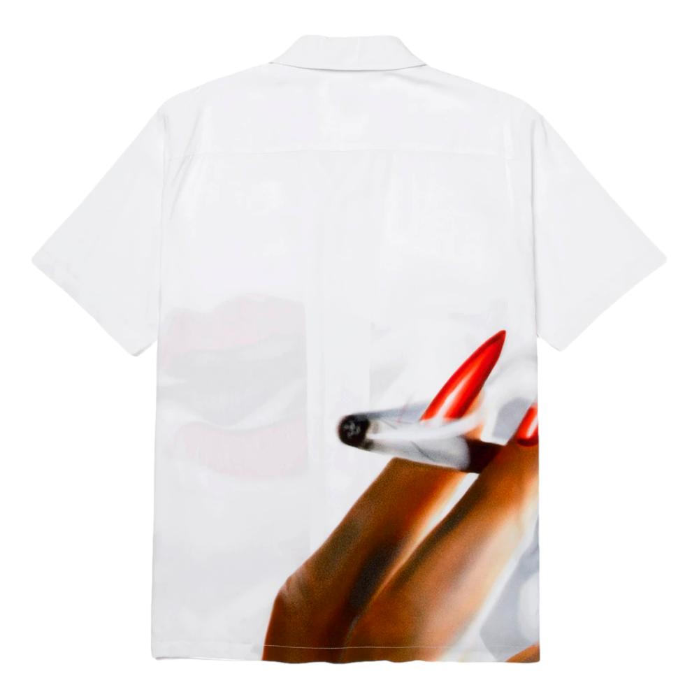HUF Seductive Resort Short Sleeve Top - Women's White Summer Beachwear for Vacation & Casual Outings