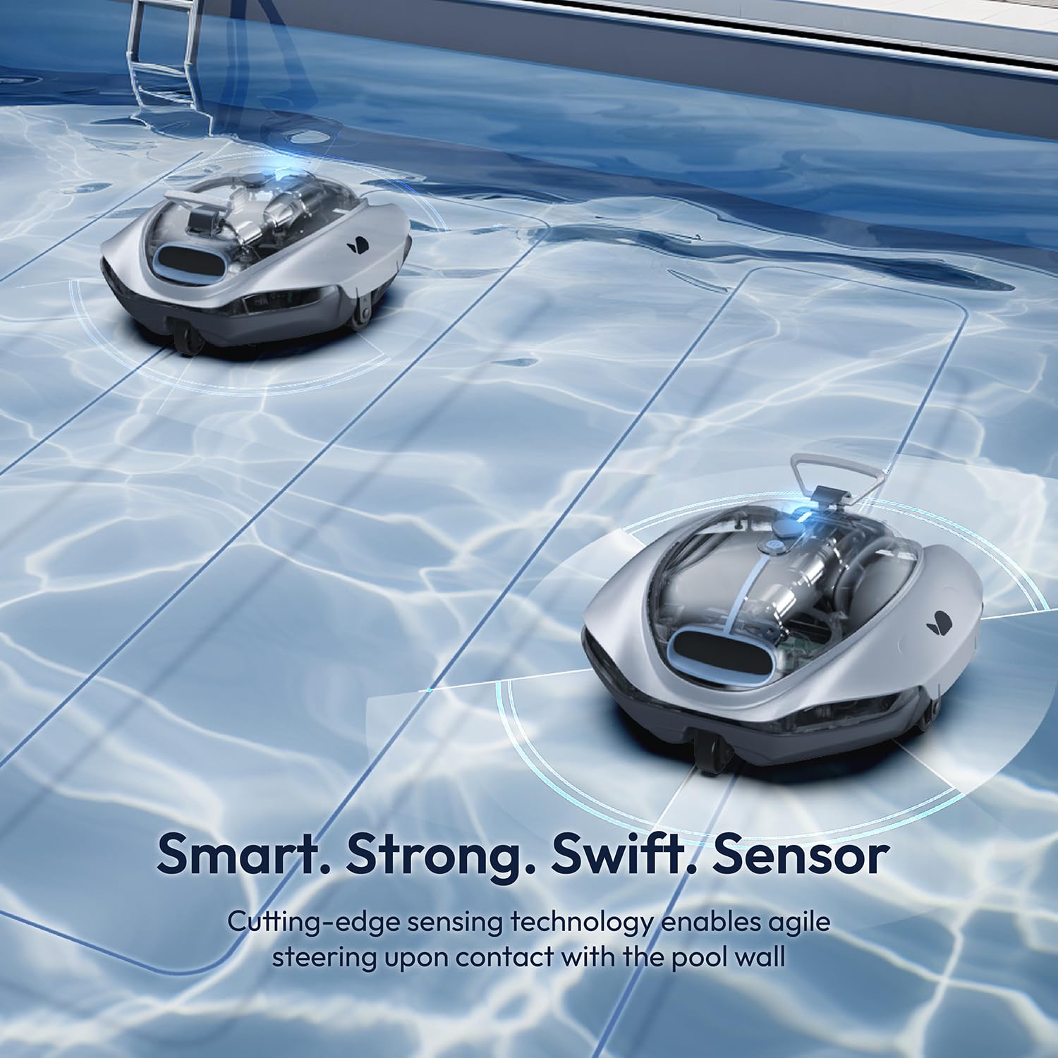 Bubot 300P Cordless Robotic Pool Cleaner for Above Ground Pools | Automatic Pool Vacuum with Bluehole Suction, Dual Motors & DirtLock 2.0 | Self-Parking, Quick Charge, 90 Min Runtime | Covers up to 850 Sq.Ft | Silver | Perfect for Inground & Above Ground Flat Pools, Spas & Small Swimming Pools
