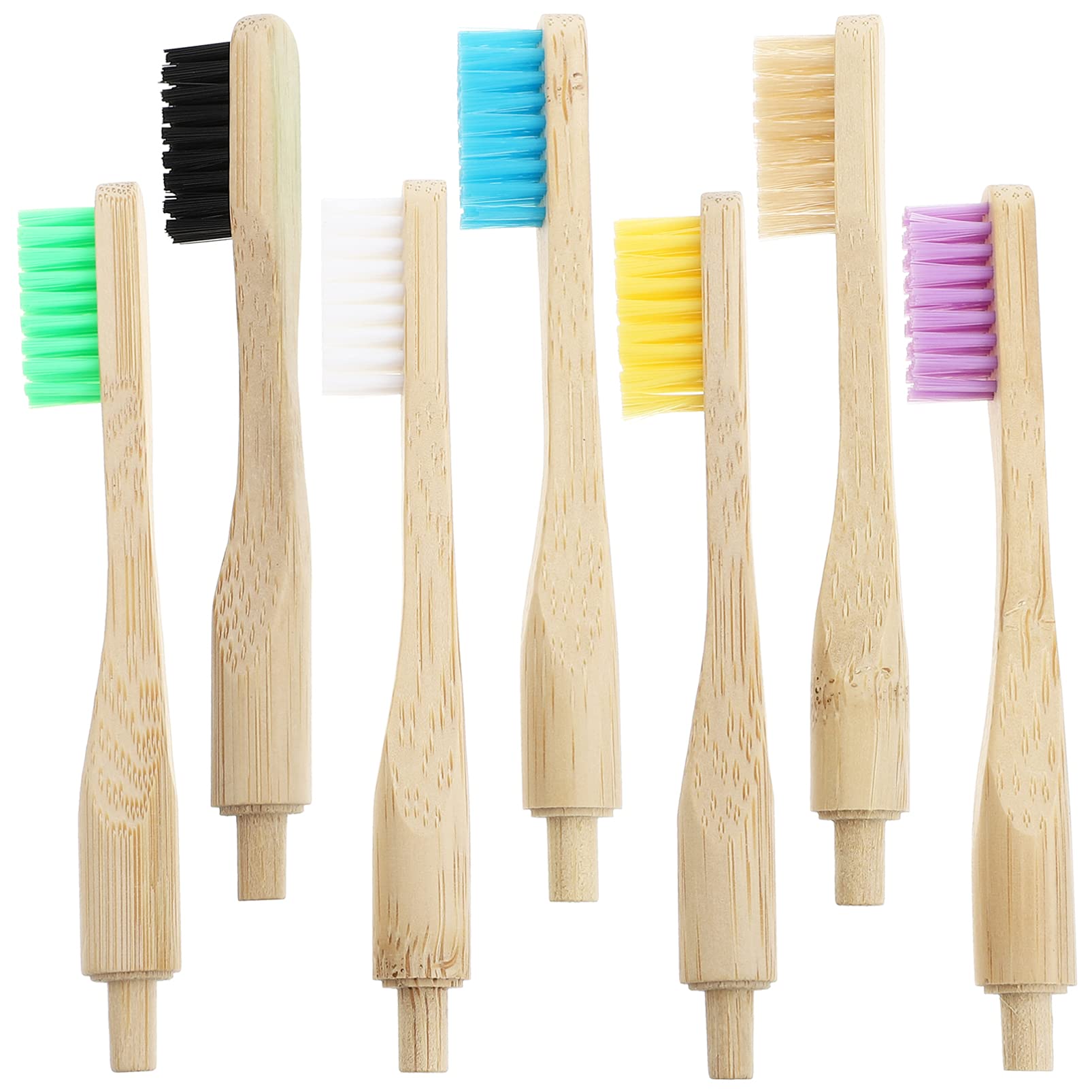 Healifty 7-Pack Bamboo Toothbrushes - Extra Soft Natural Bristles, Biodegradable & Eco-Friendly for Adults - Perfect for Home, Hotel, Travel & Sustainable Oral Care