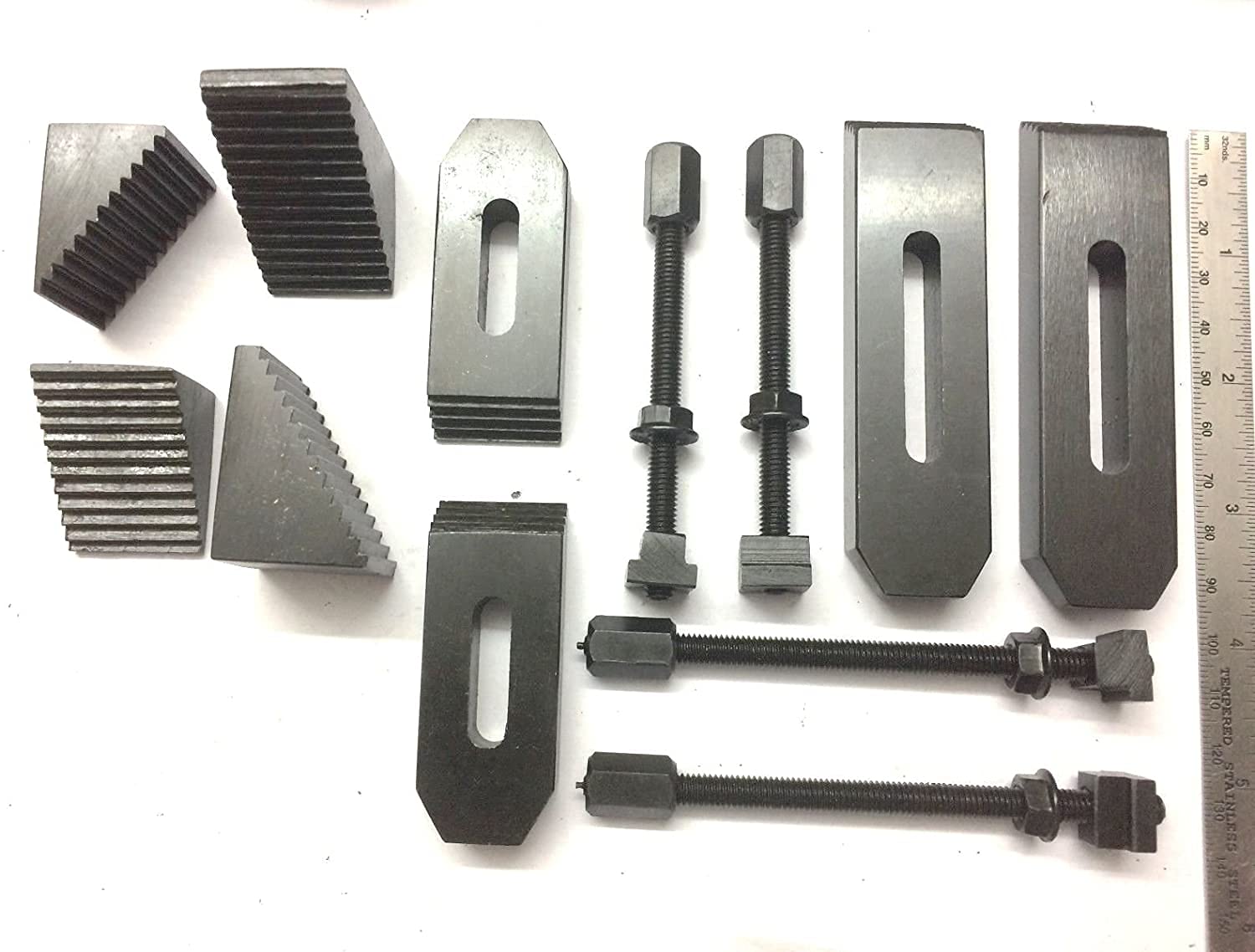 24 Pcs M6 (6mm) Clamp Kit Set for Rotary Tables, Milling Machines, Face Plates & Vertical Slides - Perfect for CNC Machining, Woodworking & Metalworking Projects