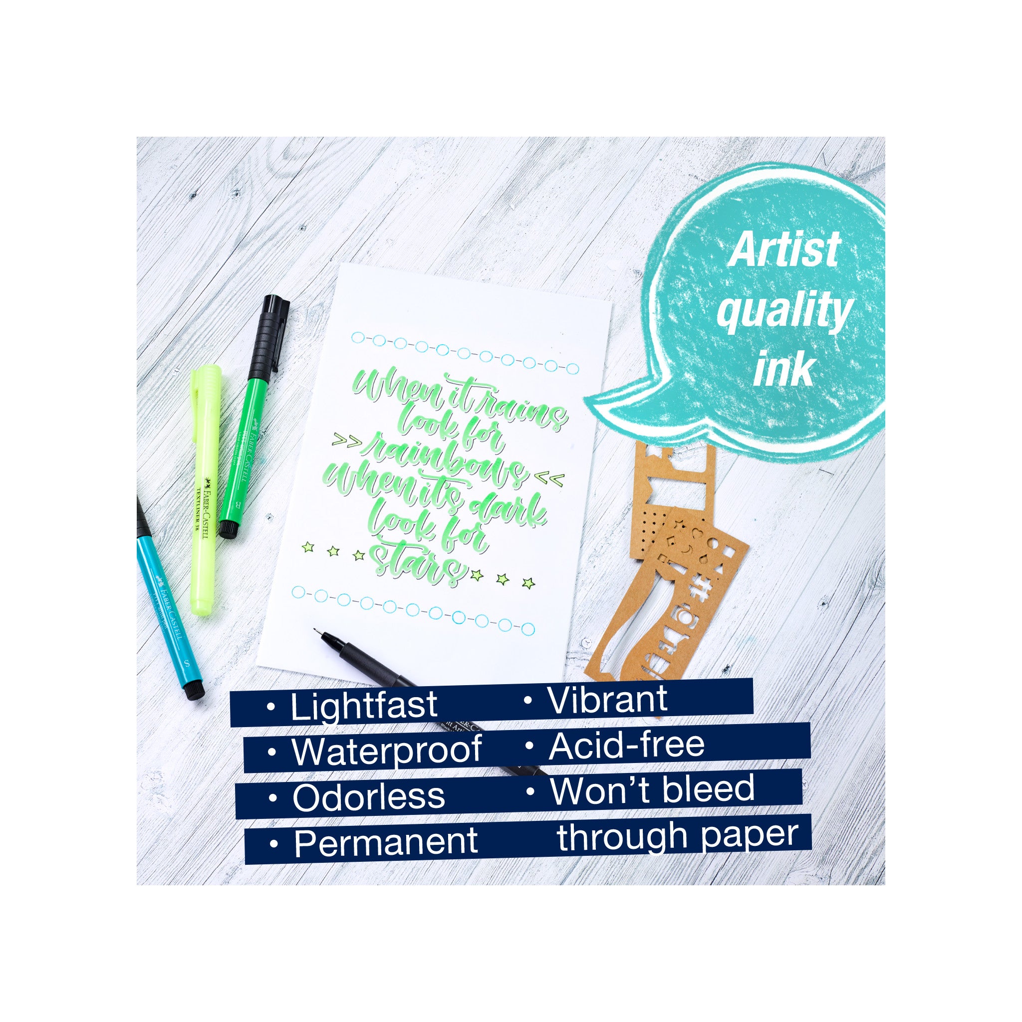 Pitt Artist Pen Set of 4 - Black India Ink Brush Pens for Calligraphy, Sketching & Journaling - Perfect for Artists, Illustrators & Bullet Journal Enthusiasts