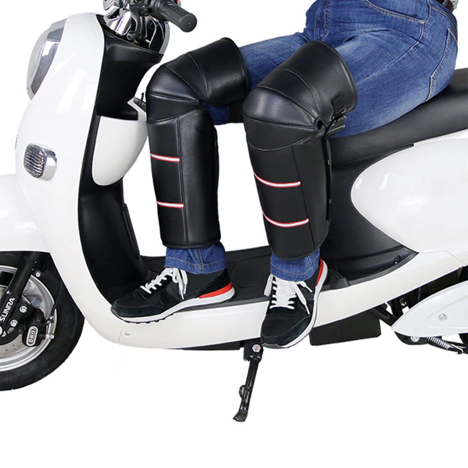 Heated Motorcycle Knee Pads - Windproof Winter Leg Warmers for Biking & Riding