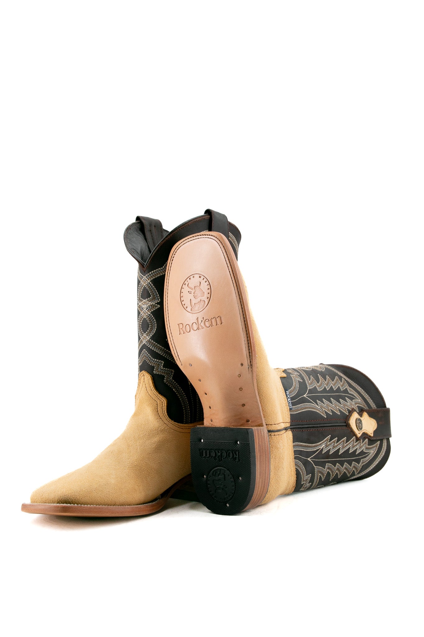 Luke Suede Square Toe Cowboy Boots for Men - Western Style Leather Boots with Comfortable Cushioning | Perfect for Rodeo, Country Music Festivals & Outdoor Adventures