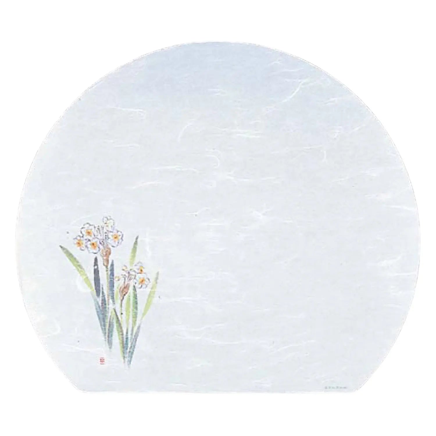 Artec Washi Paper Half Moon Placemat Set - 100 Pieces Daffodil Yellow for Japanese Dining, Tea Ceremony & Home Decor