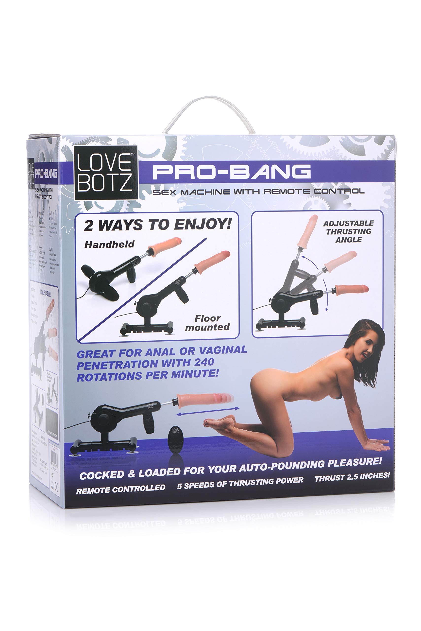 Pro-Bang Sex Machine with Remote Control - Powerful Adult Toy for Couples & Solo Play - Black (AG568) - Enhance Intimacy & Pleasure in Bedroom & Private Use