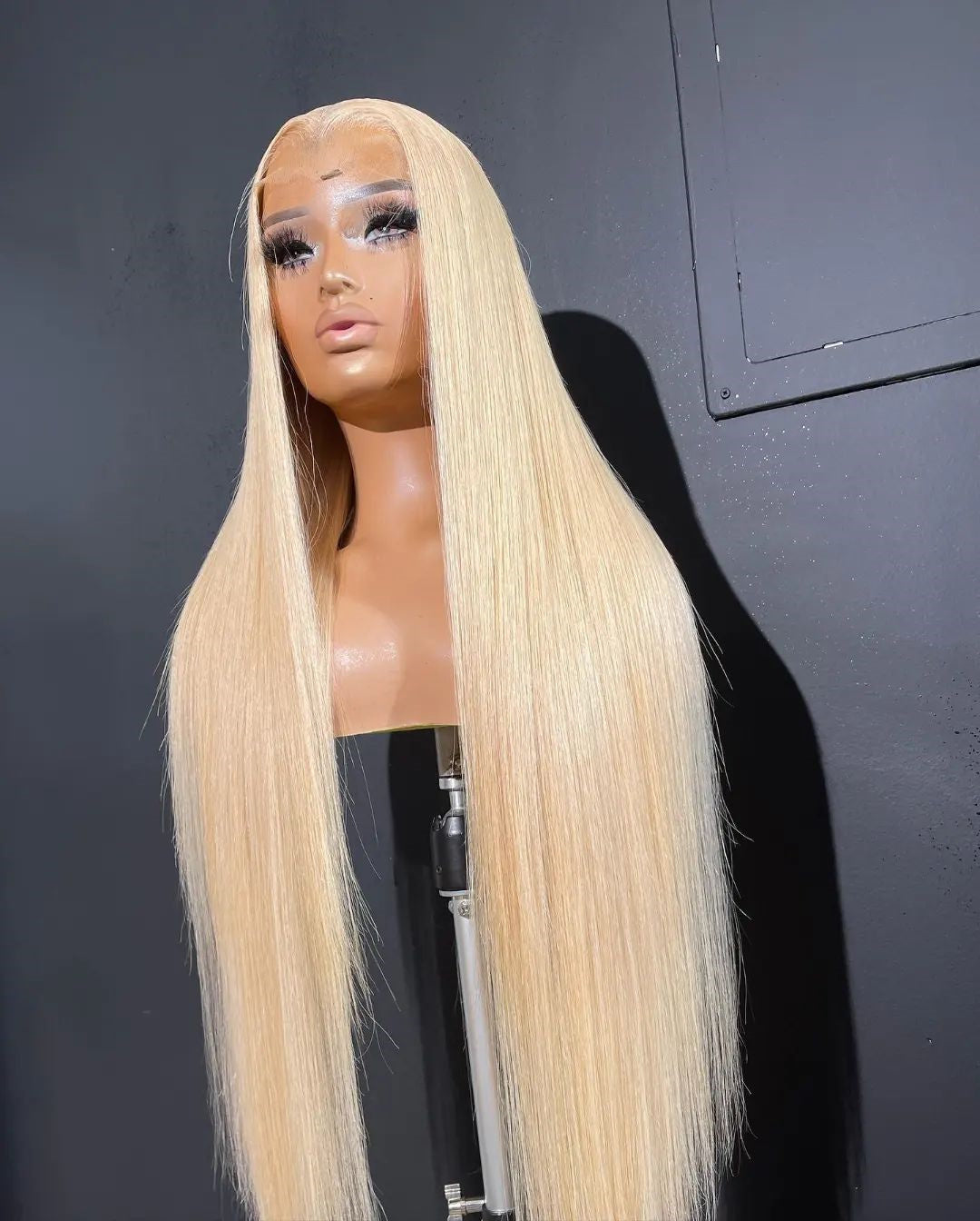 Eullair #613 Blonde Lavender Purple Pink Grey Straight Human Hair Wig with 13x4 Transparent Lace Frontal for Women | Perfect for Cosplay, Daily Wear & Special Occasions