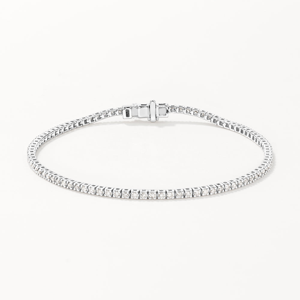 10K White Gold Diamond Tennis Bracelet for Women - Elegant & Timeless Jewelry for Weddings, Parties & Special Occasions