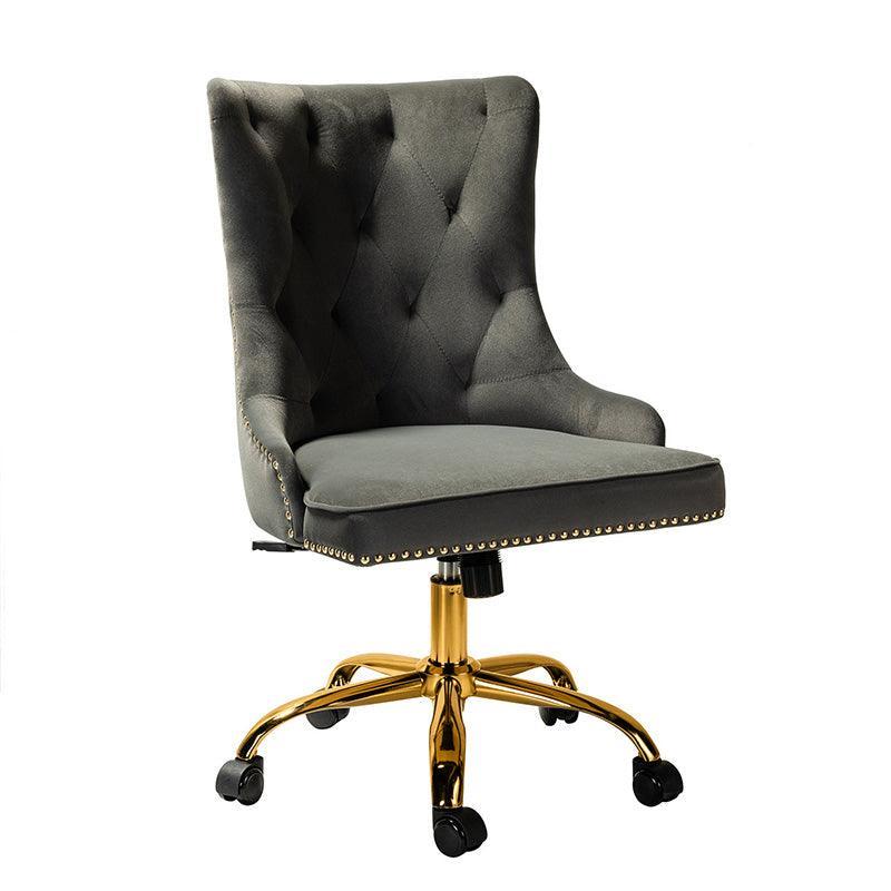 Adega Velvet Adjustable Office Chair - Ergonomic Desk Chair with Lumbar Support for Home Office, Gaming & Workspace - Comfortable Swivel Computer Chair for Long Hours Sitting