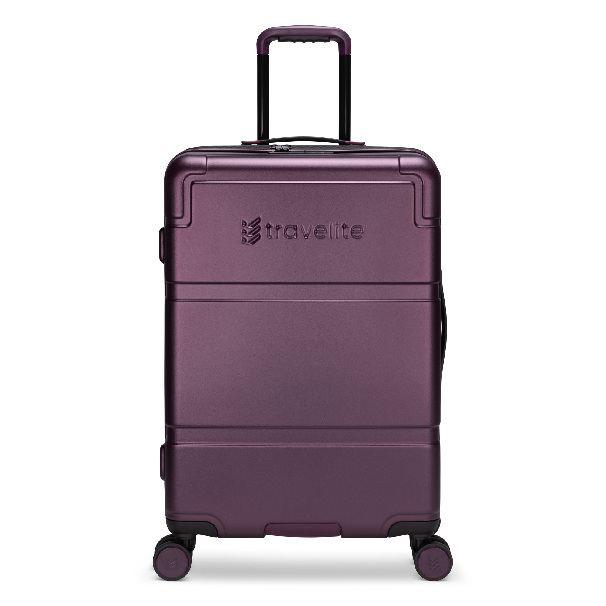 Travelite Expandable Polycarbonate Spinner Luggage - Medium Size Lightweight Suitcase for Business Travel & Vacation | Durable Carry-On with 360° Wheels