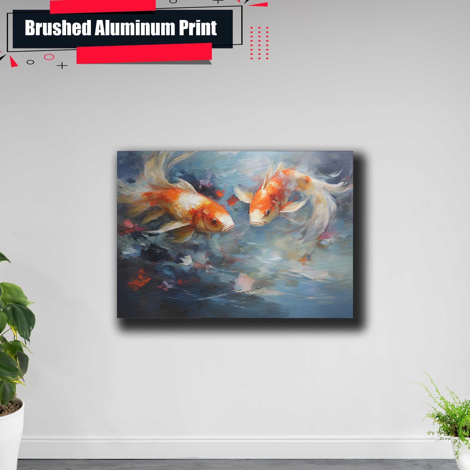 Japanese Koi Fish Art Print - Zen Wall Decor for Home & Kitchen | Koi Pond Poster, Asian Inspired Wall Art for Living Room, Bedroom & Office Decor