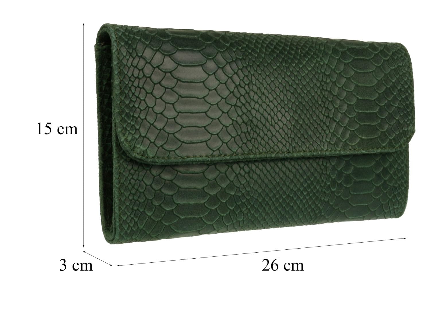 Stylish Women's Italian Leather Snake Print Suede Clutch Bag - Elegant Evening Purse for Parties, Weddings & Date Nights