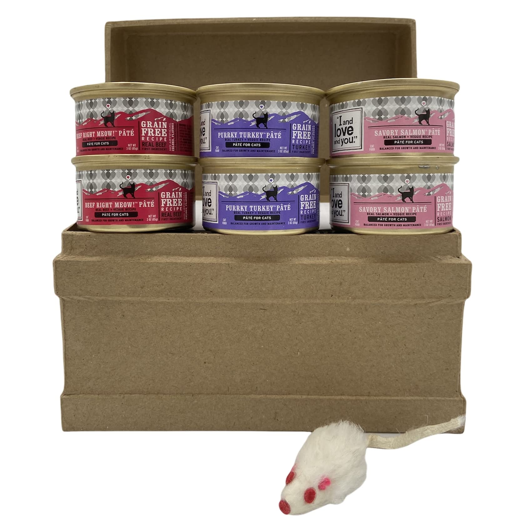 Premium Grain-Free Cat Wet Food for Growth & Maintenance - I and Love and You 3oz Cans (Pack of 6) | High Protein Kitten & Adult Cat Food for Healthy Skin & Coat - Perfect for Mealtime, Travel & Picky Eaters