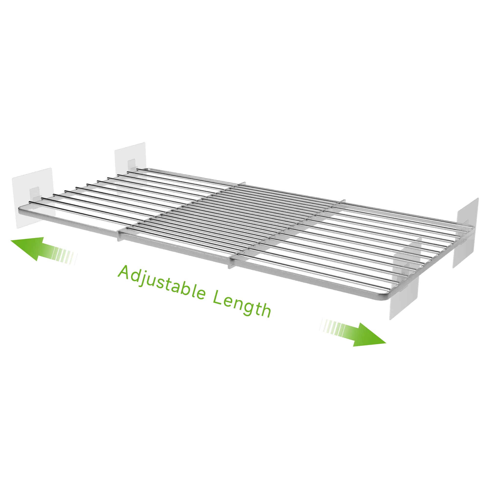 Expandable Closet Organizer - Adjustable Shelf for Cabinet, Wardrobe & Pantry Storage - Space Saving Closet Divider for Bedroom, Kitchen & Cupboard Organization (1 Pack) - Perfect for Small Spaces & Home Organization