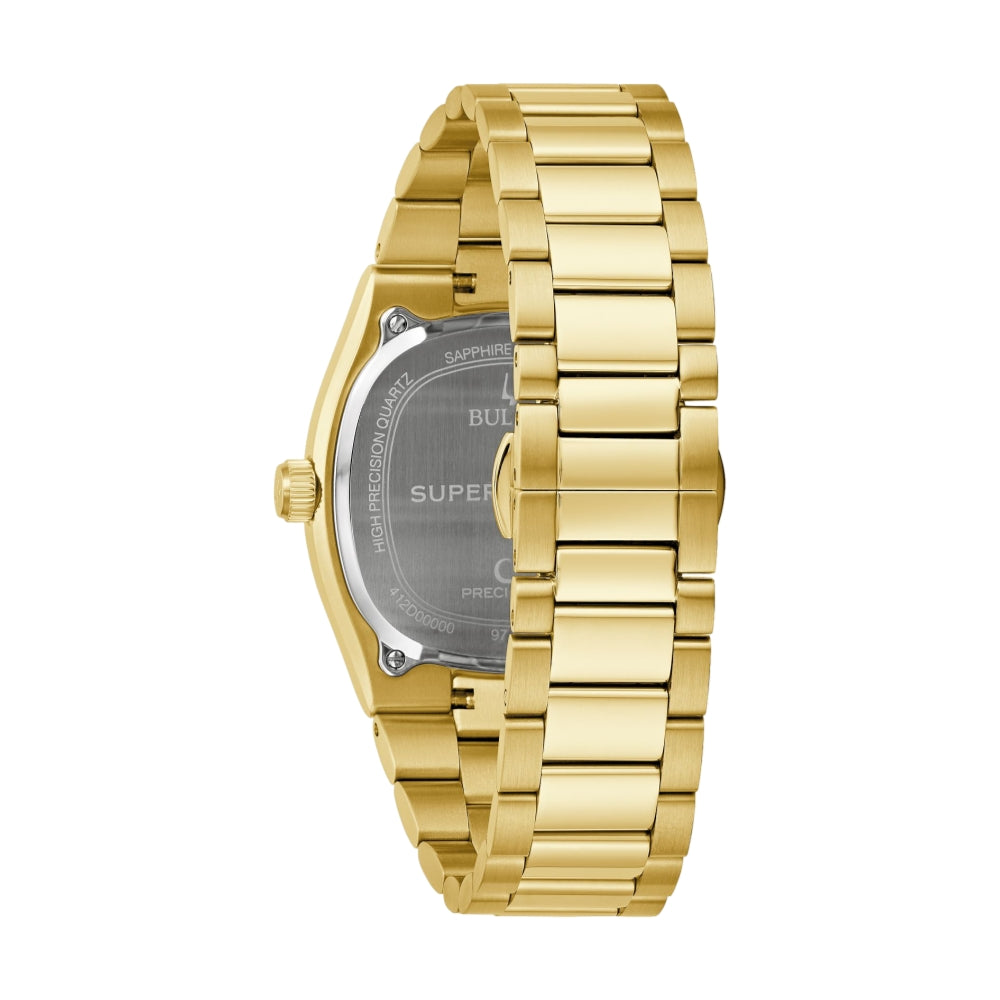 Super Seville HPQ Precisionist 37.5mm Gold Tone Watch - Luxury Quartz Chronograph for Men, Perfect for Business & Formal Occasions