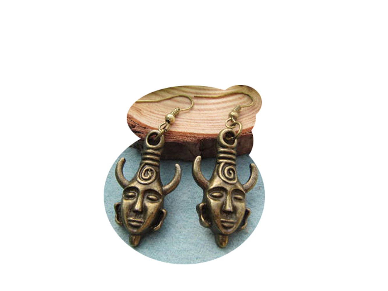 Supernatural Dean's Amulet Protection Samulet Raku Earrings - 5 Pairs Set, Bronze Jewelry for Fans, Gift for Supernatural TV Show Lovers - Perfect for Cosplay, Halloween, and Collectors