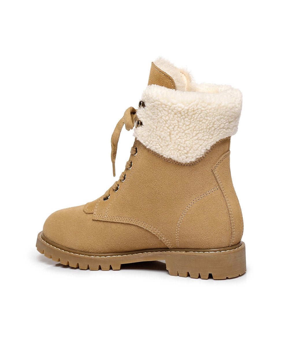 Women's UGG Mimi Lace Boots - Cozy Winter Shearling Lined Snow Boots for Women | Waterproof & Comfortable | Perfect for Snowy Days, Outdoor Activities & Casual Wear