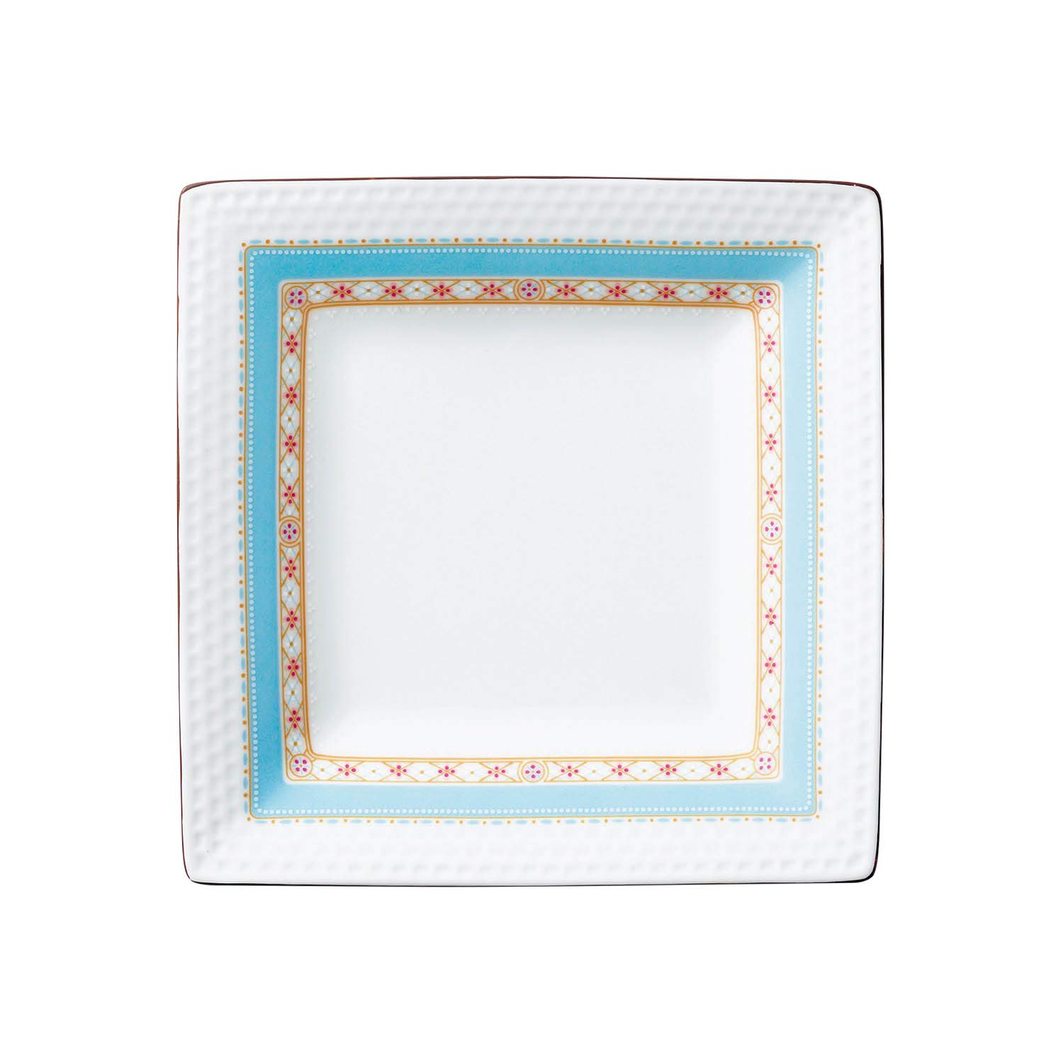 Noritake 5340A/1645 Fine Porcelain Square Plate - 7.5 Inch (19 cm) Humming Blue - Microwave & Dishwasher Safe - Elegant Dinnerware for Formal Dining, Tea Parties & Home Decor