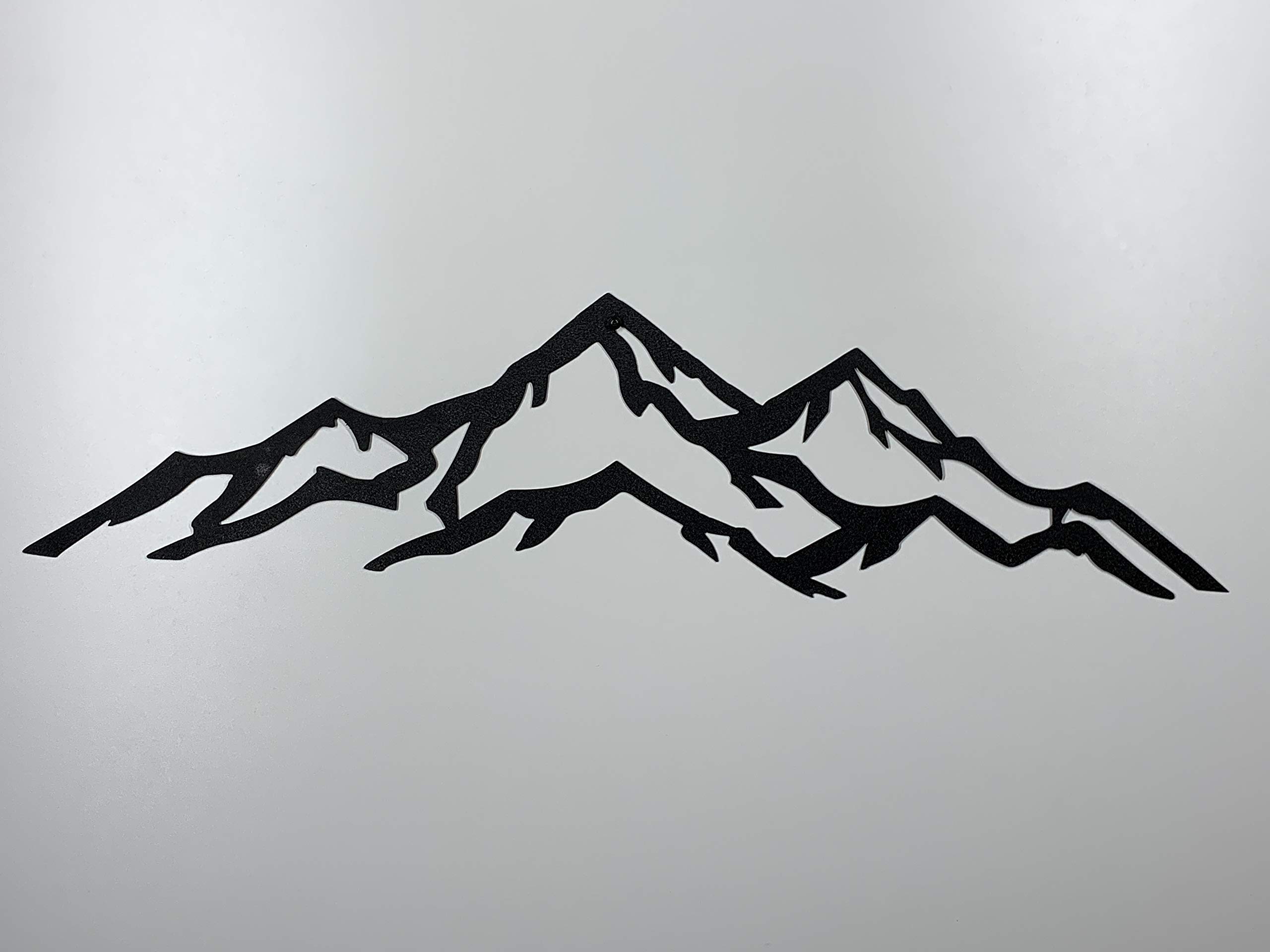 Mountain Scene Metal Wall Art - 36 Inch Handmade Home Decor for Living Room, Bedroom & Office | Rustic Nature-Inspired Wall Hanging