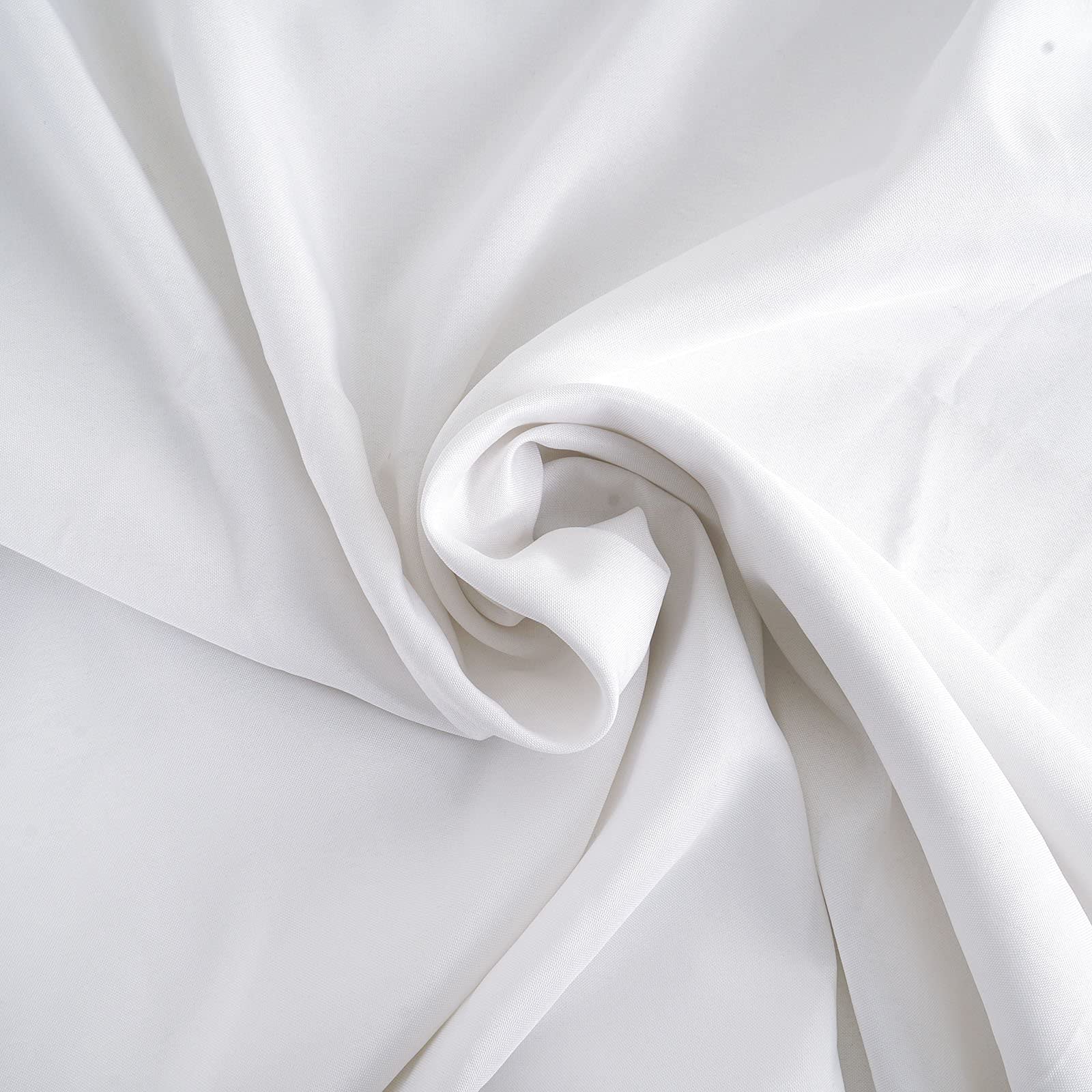 10 White Polyester Chair Sashes with Bows - Elegant Wedding, Party & Ceremony Decorations | Affordable Bulk Supplies for Reception & Banquet Decor