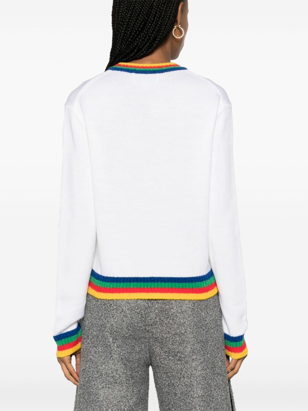 Casablanca White Sweaters for Women - Soft & Cozy Knit Pullover - Perfect for Winter & Fall Fashion - Office, Casual & Holiday Outfits
